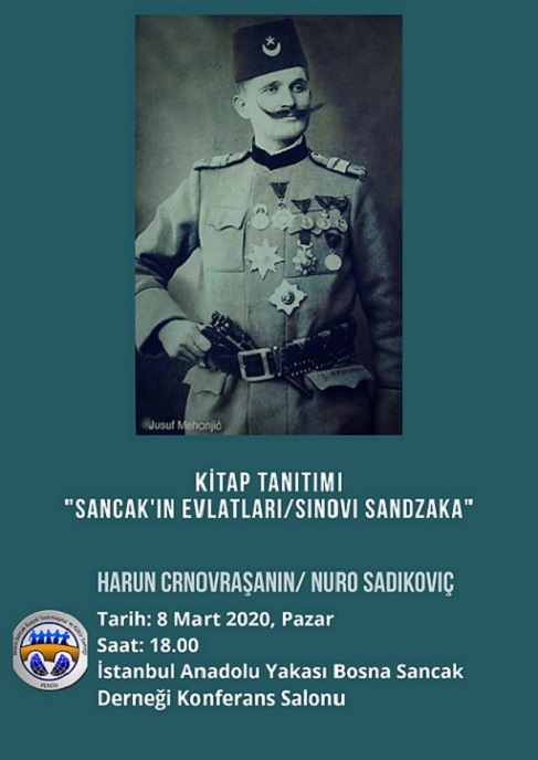 Za promociju u Pendiku urađen je plakat knjige Sinovi Sandžaka na turskom
